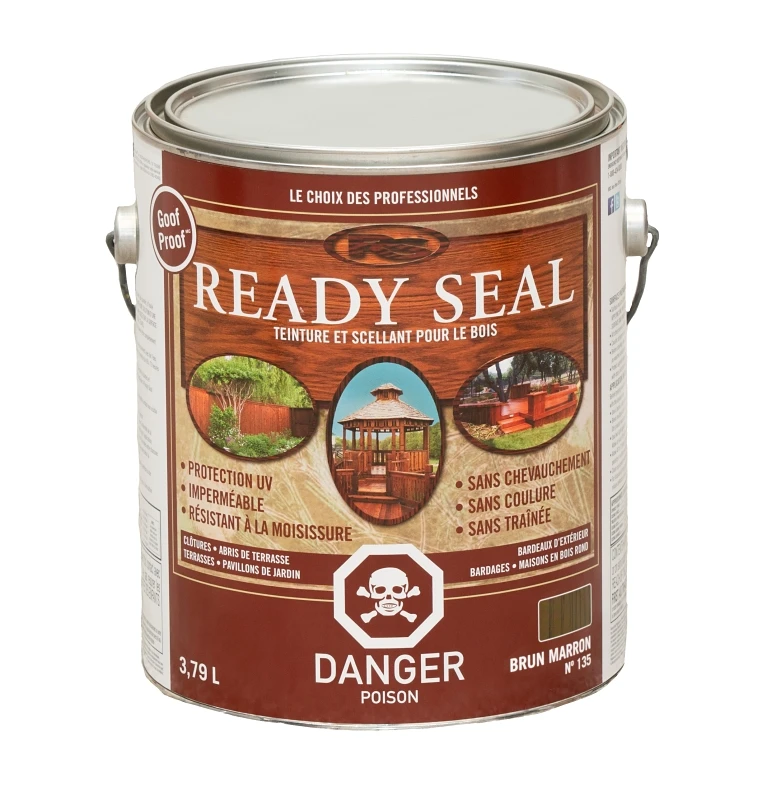 Wood Stain And Sealer, Mission Brown, 1 Gallon - Model 135c
