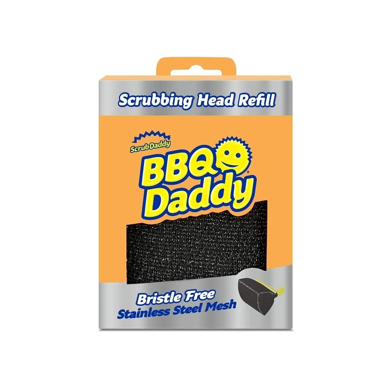 Bbq Daddy Scrubbing Head Refill With Foam And Black Bristles
