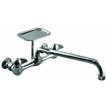 1800090 Ab1953 Reqes 8-inch Two-handle Polished Chrome Wall-mount Faucet