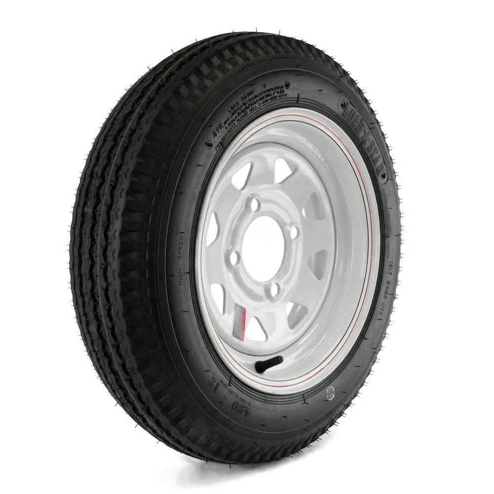 480-12 Load Range B 4-hole Custom Spoke Trailer Tire And Wheel Assembly - Dm412b-4c-i