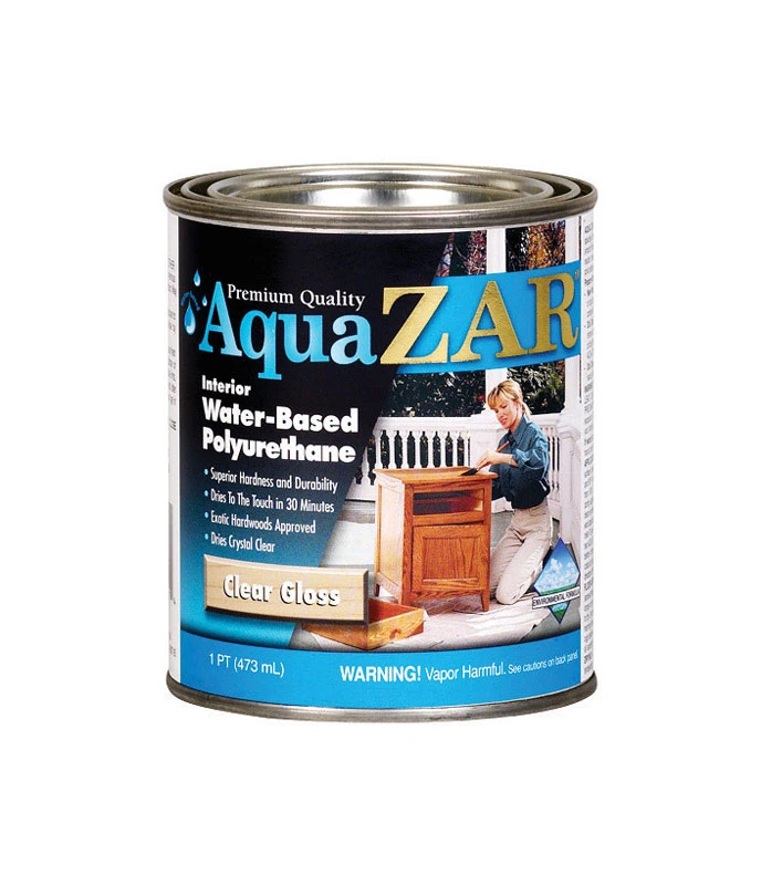 Zar Aqua Zar Gloss Clear Water Based Polyurethane 1 Quart