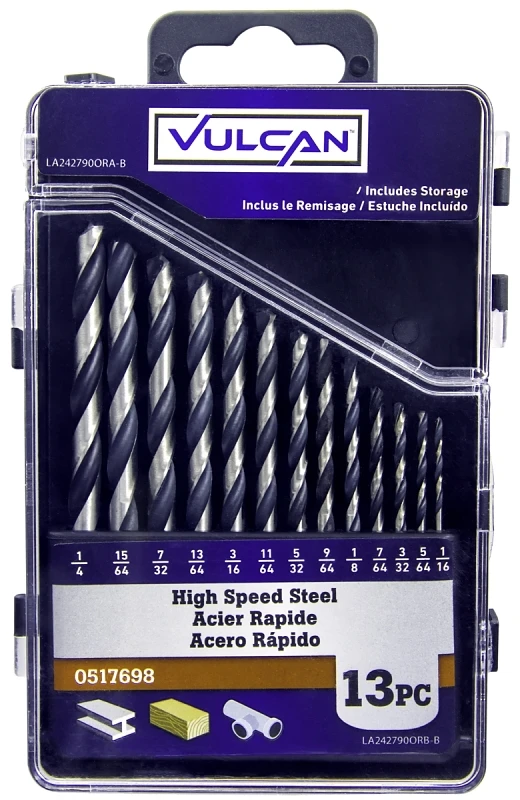 High-speed Steel Drill Bit Set 13 Piece 1/16 To 1/4 Inch