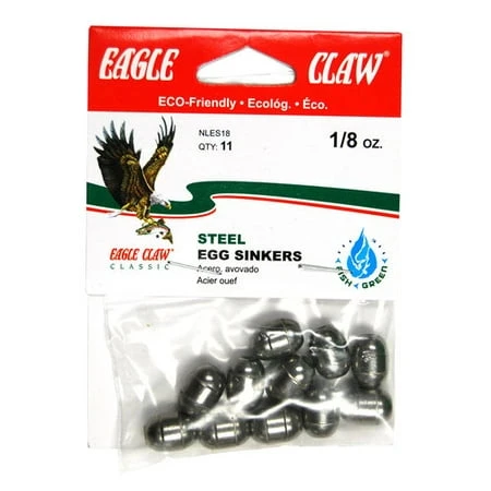 Eagle Claw Steel Egg Sinker Weights For Fishing - Versatile And Durable
