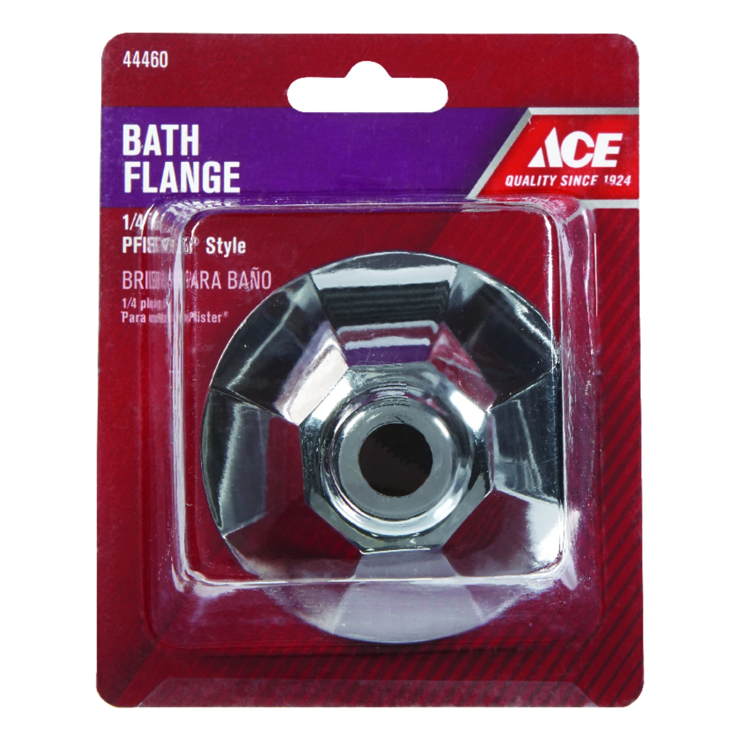 Bath Flange Set 1/4 In. With Durable Metal Flange And Plastic Nipple