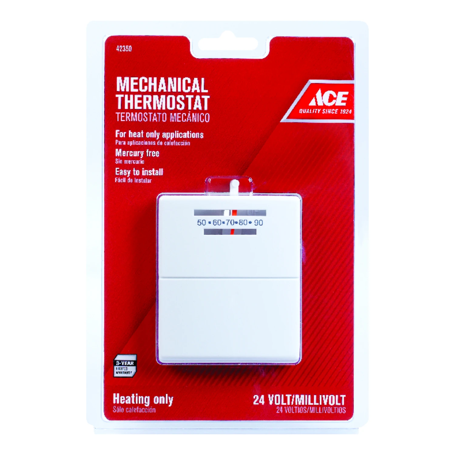 Heating Lever Mechanical Thermostat Model At101141sa010 For Heating Applications