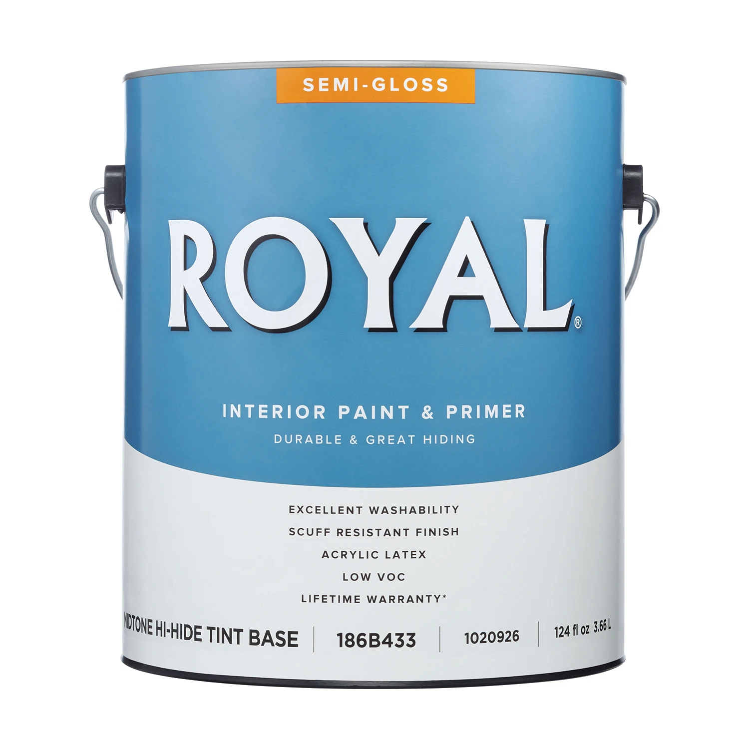 Royal Semi-gloss Tint Base Mid-tone Interior Paint 1 Gallon - Versatile & Washable