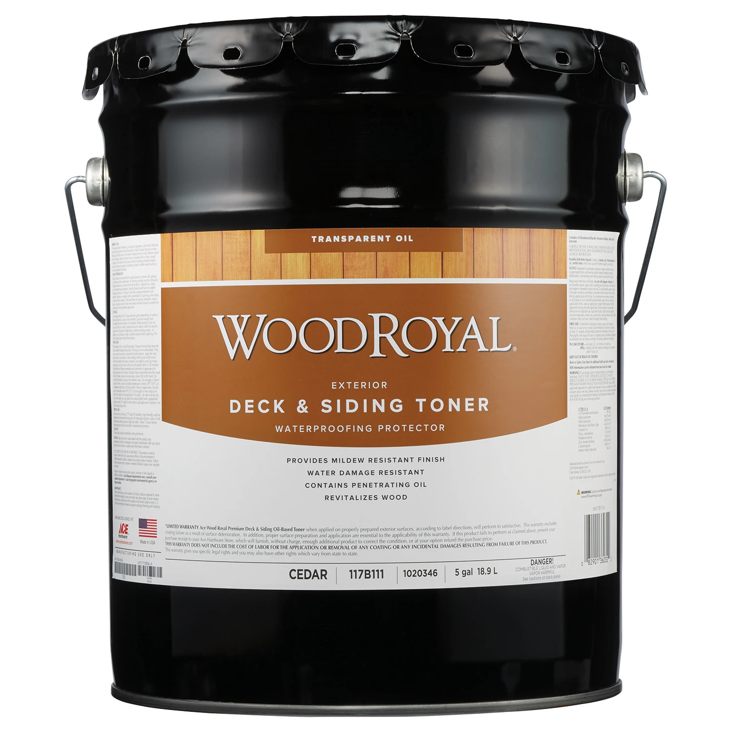 Wood Royal Transparent Cedar Oil-based Deck And Siding Toner 5 Gallon