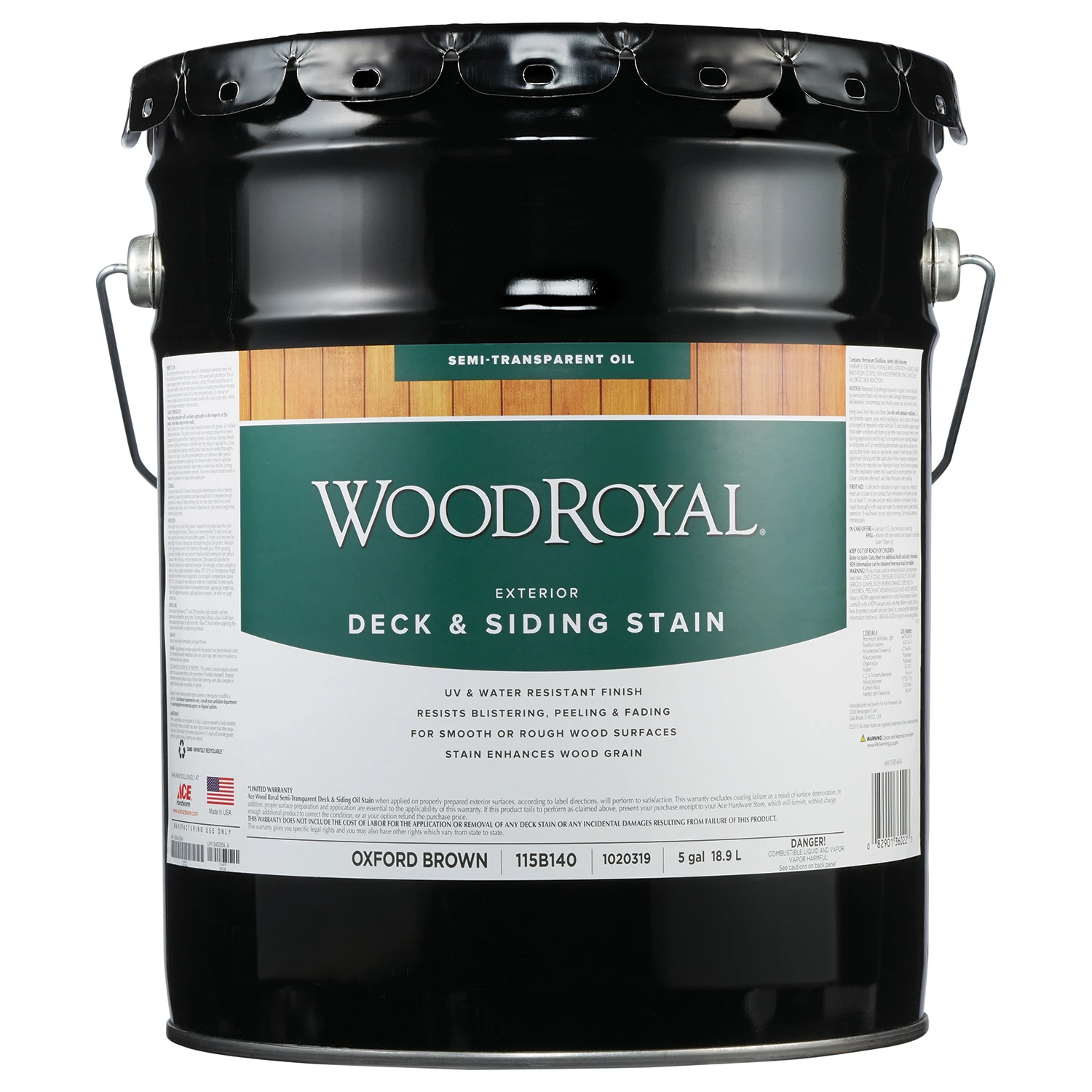 Wood Royal Semi-transparent Oxford Brown Oil-based Deck And Siding Stain 5 Gallon