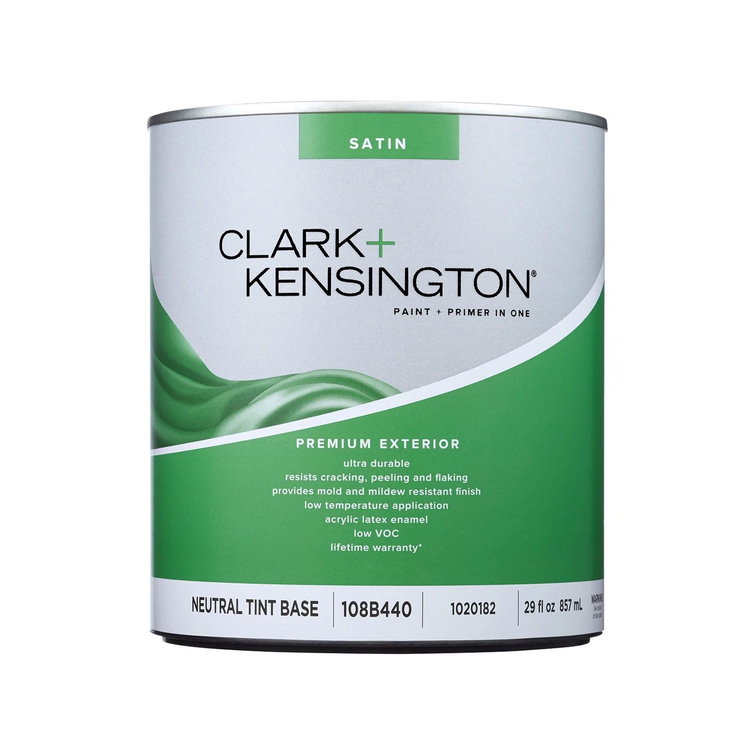 Satin Tint Base Premium Exterior Paint 1 Quart - Mold Resistant