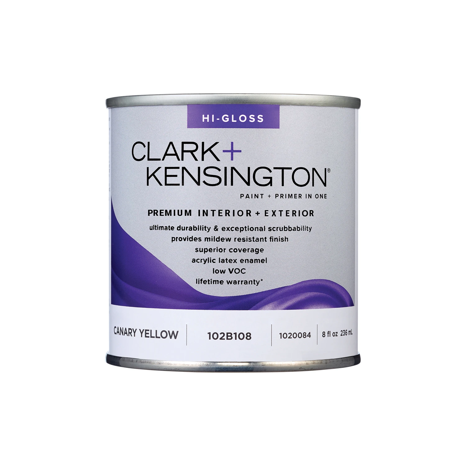 High-gloss Canary Yellow Premium Paint 1/2 Pint For Interior And Exterior Use