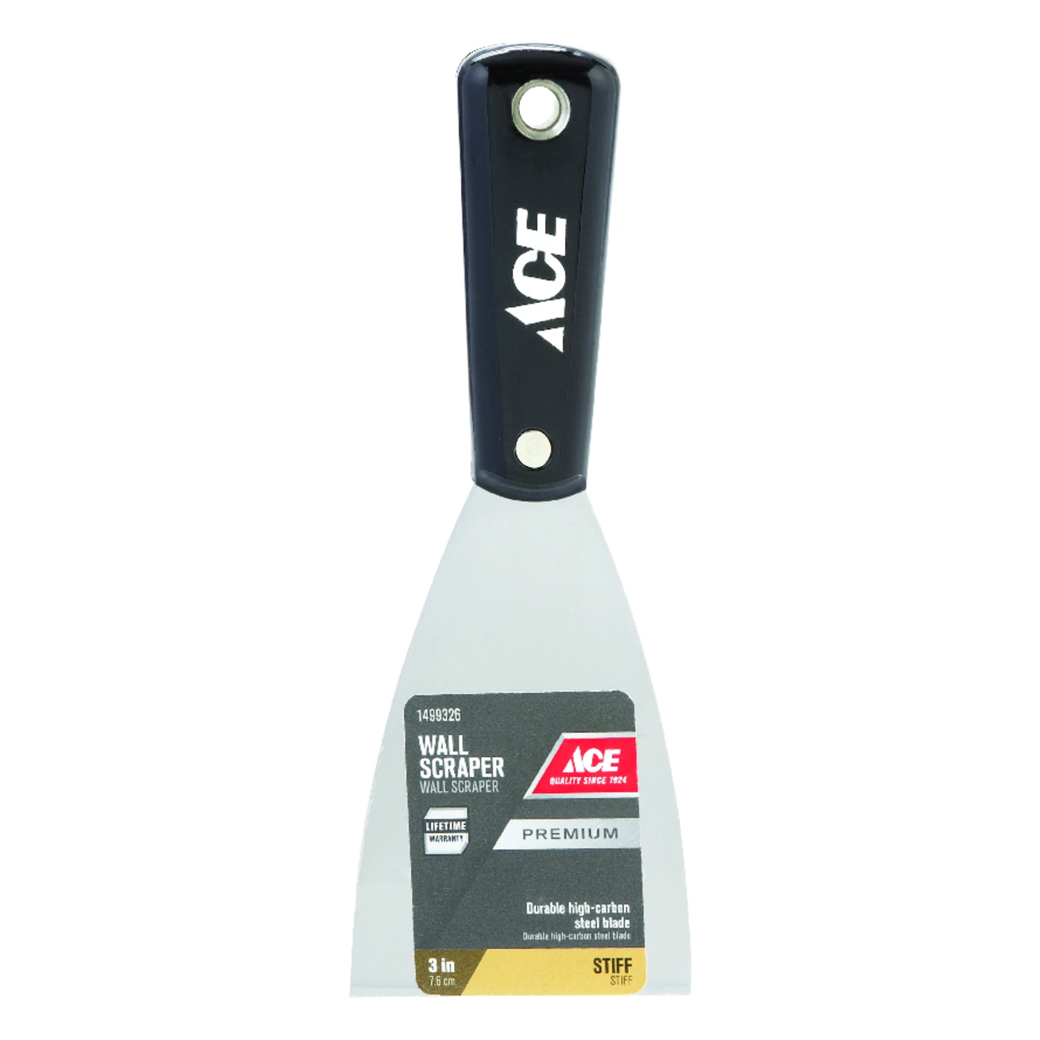 3 Inch Wide Carbon Steel Stiff Wall Scraper With Nylon Handle