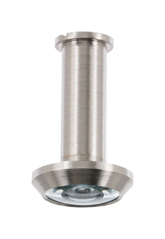 Satin Brass Door Viewer With 200 Degree View For Doors 1-3/8 To 2 Inches Thick
