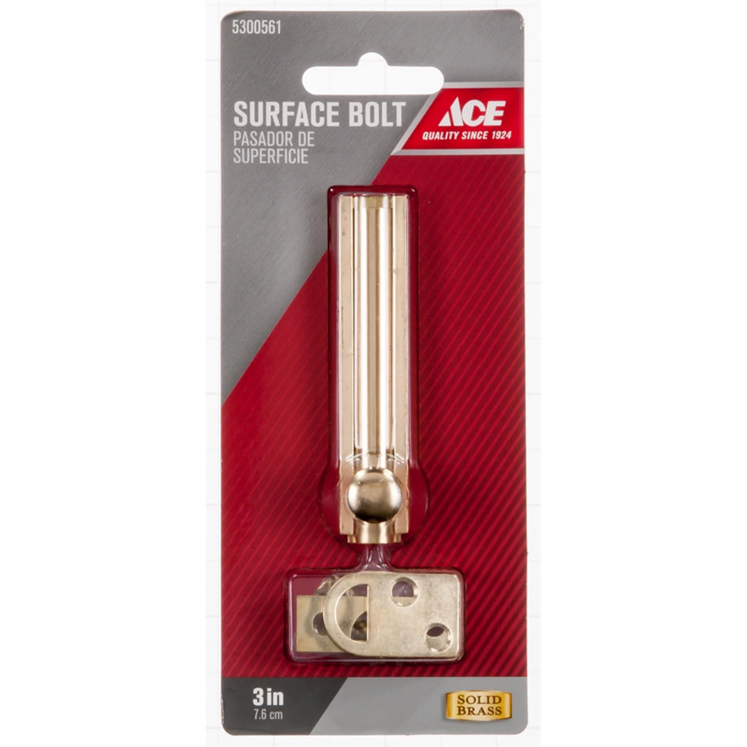 Bright Brass Surface Bolt For Doors, Windows, Cabinets - Model 01-3085-706