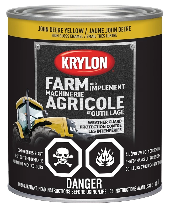 John Deere Yellow Paint 32 Oz For Metal And Wood Applications