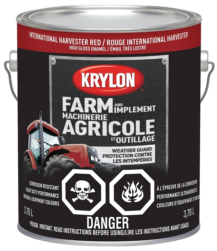 High-gloss International Harvester Red Paint - 1 Gallon, 128 Oz