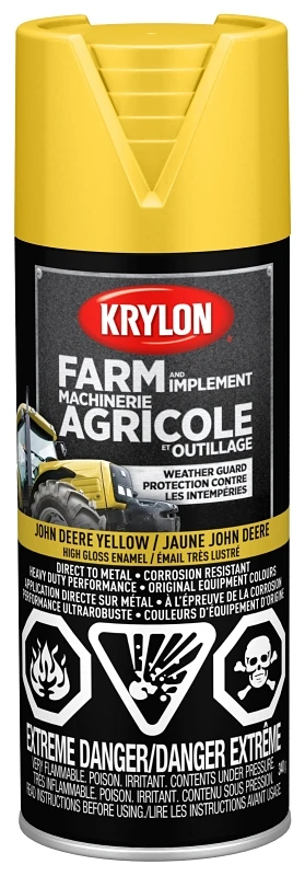 John Deere Yellow Spray Paint 12 Ounce - High-performance Aerosol