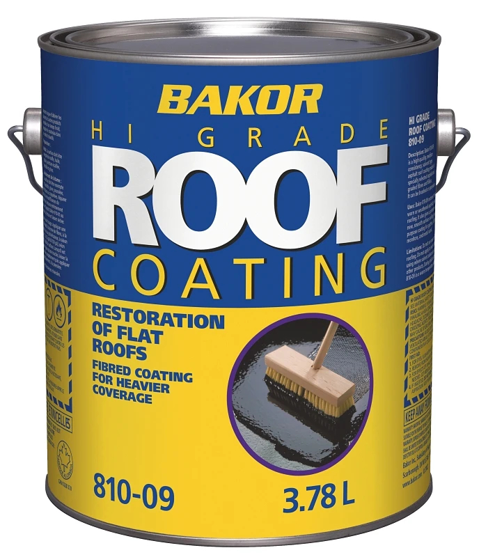 Bakor 810-09 Asphalt Roof Coating 1 Gallon - High-quality Solvent-type Sealant