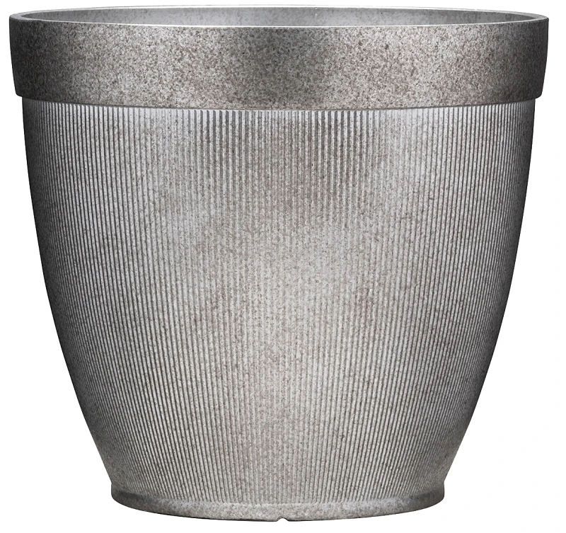 Hdr-093695 Midori Planter, 15 Inch Height, Resin, Galvanized Finish