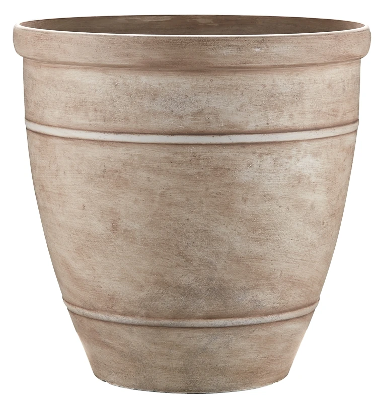 Wright Planter, 18 In H, Rubber, White - Durable And Stylish