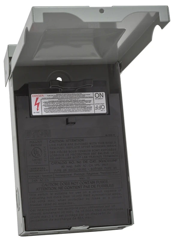 60 Amp Pullout Disconnect Switch, 2 Pole, Nema 3r, 120/240 Vac