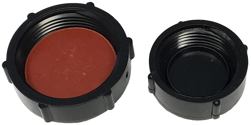 P-trap Replacement Caps 2 Pk, 1-5/16 & 1-5/8 In, Pvc, Black, Model 327001