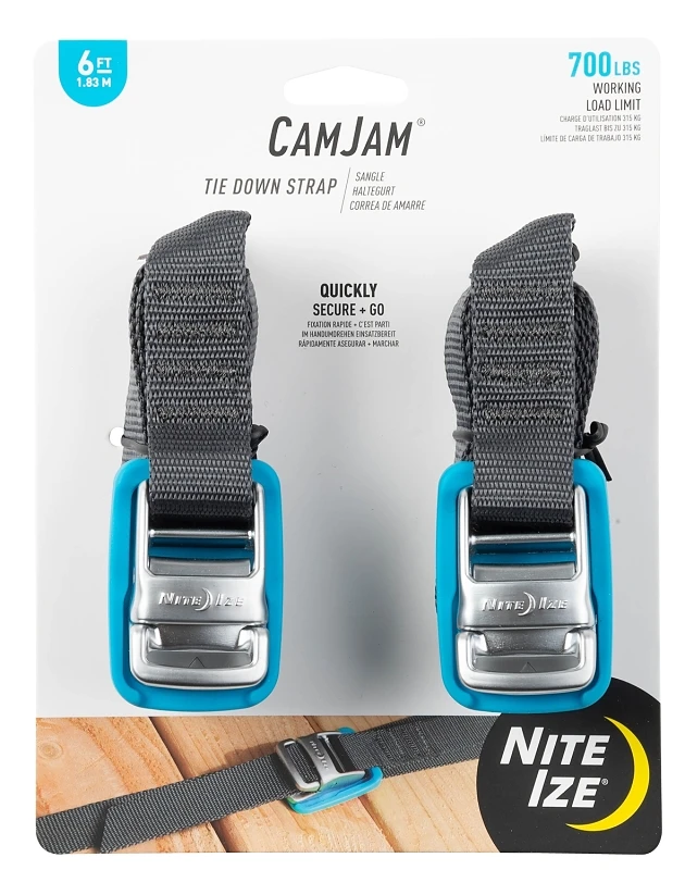 Camjam Cjwr6-09-2r6 Tie-down Strap, 1 In Wide, 6 Ft Long, 700 Lb Capacity