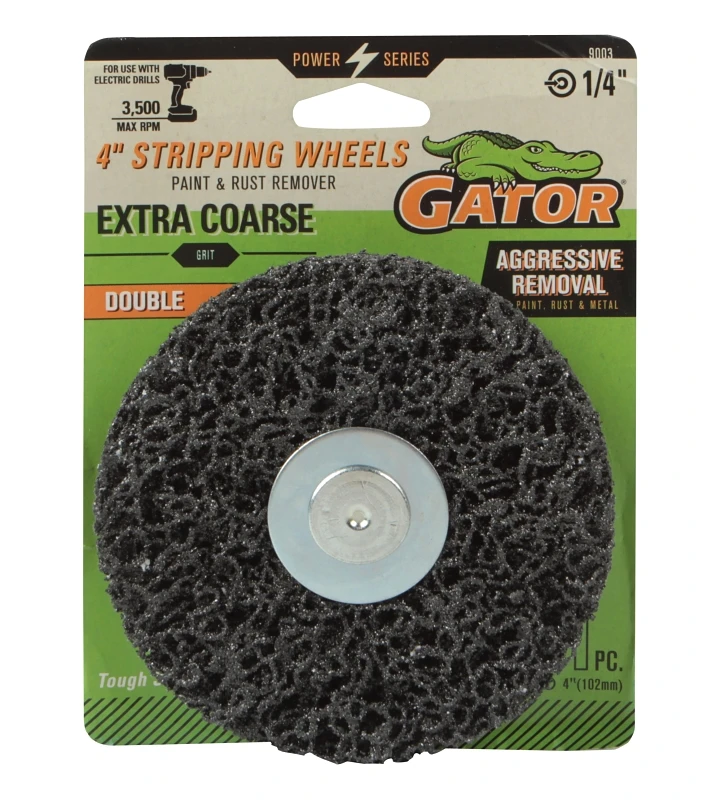 Paint and Rust Removing Double Stripping Wheel, Extra Coarse Grit, 4 Inch Diameter