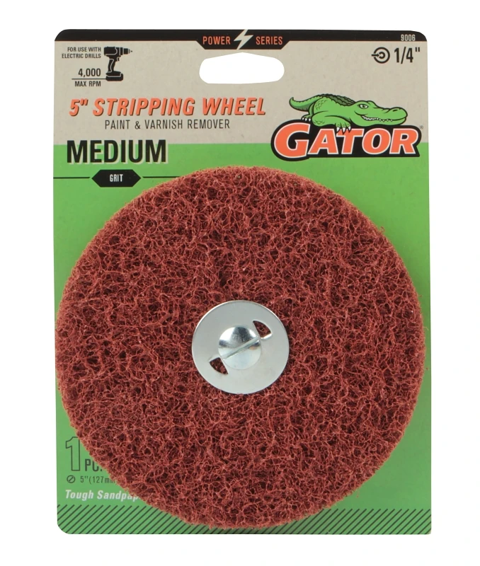 Paint And Varnish Removing Wheel, 5 Inch Diameter, 1/4 Inch Arbor, 4000 Rpm