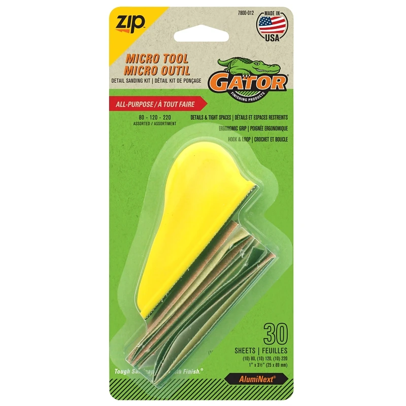 Microzip Sanding Kit Assorted - High-performance Hook And Loop Sandpaper