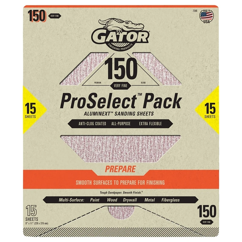 150 Grit Aluminum Oxide Sanding Sheet 9 X 11 Inches
