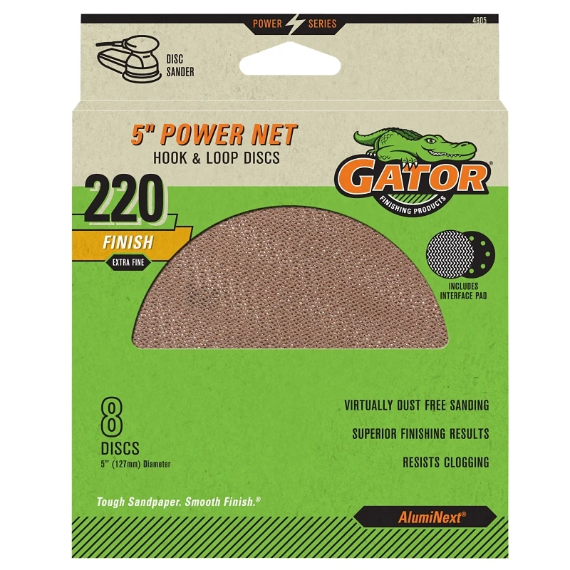 5 Inch Mesh Sanding Discs, 220 Grit, 8 Piece Pack