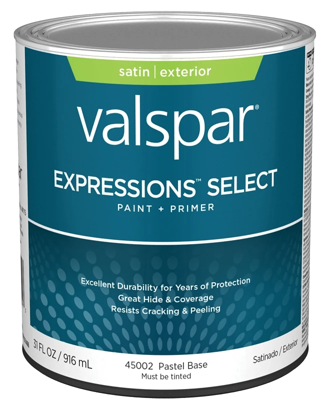 Paint And Primer Exterior Satin Pastel Base Quart