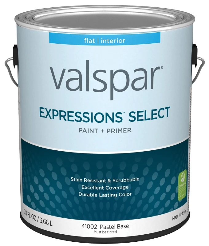 Paint And Primer Interior Flat Pastel Base Gallon