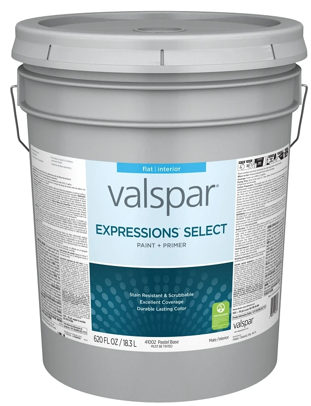 Interior Paint And Primer Flat Pastel Base Pail 1 Gallon