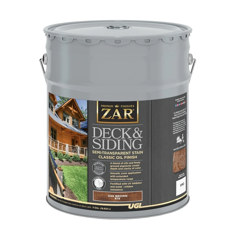 Stain Wood Semi-transparent Oak Brown 5 Gallon