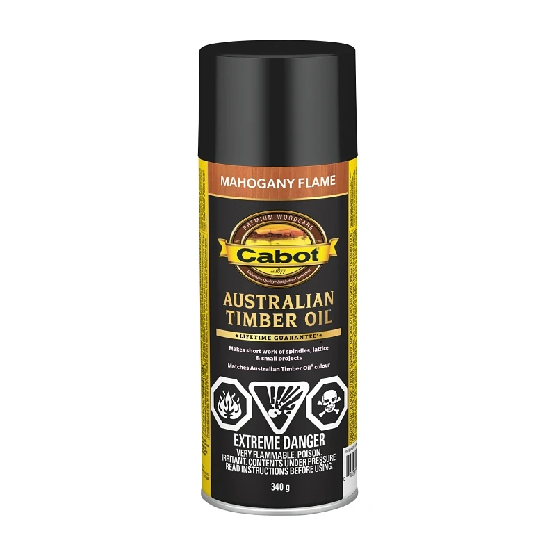 Australian Timber Oil Stain Aerosol Spray - Mahogany Flame - 12 Oz
