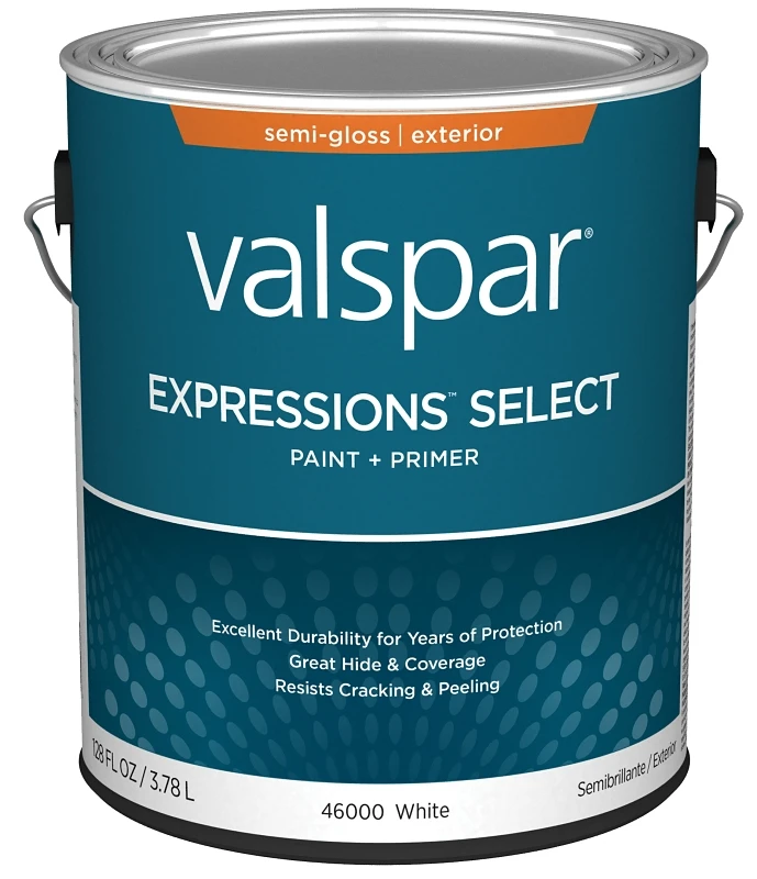 Exterior Latex Paint And Primer, Extra Smooth, White, Gallon