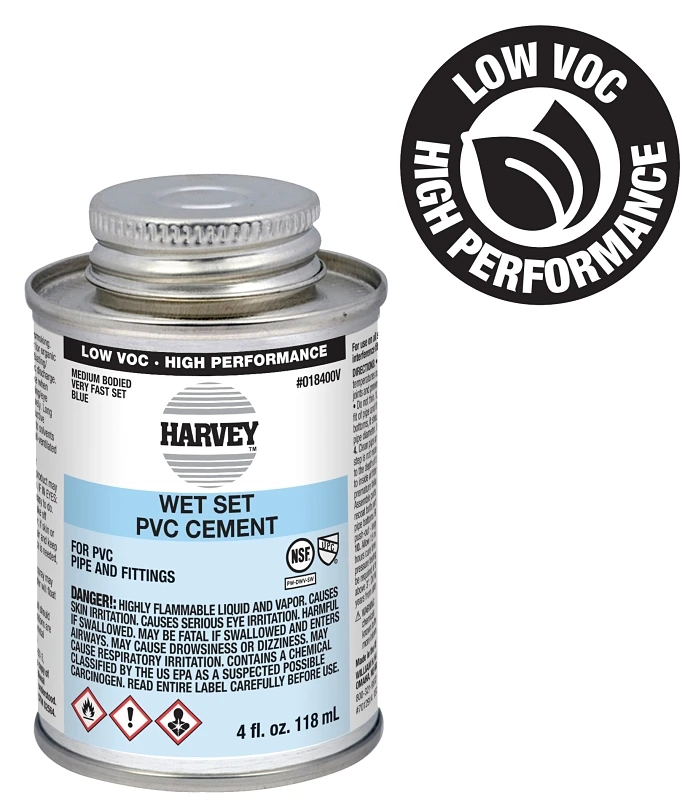 Wet Set Pvc Cement 4 Ounce For All Pvc Pipe And Fittings
