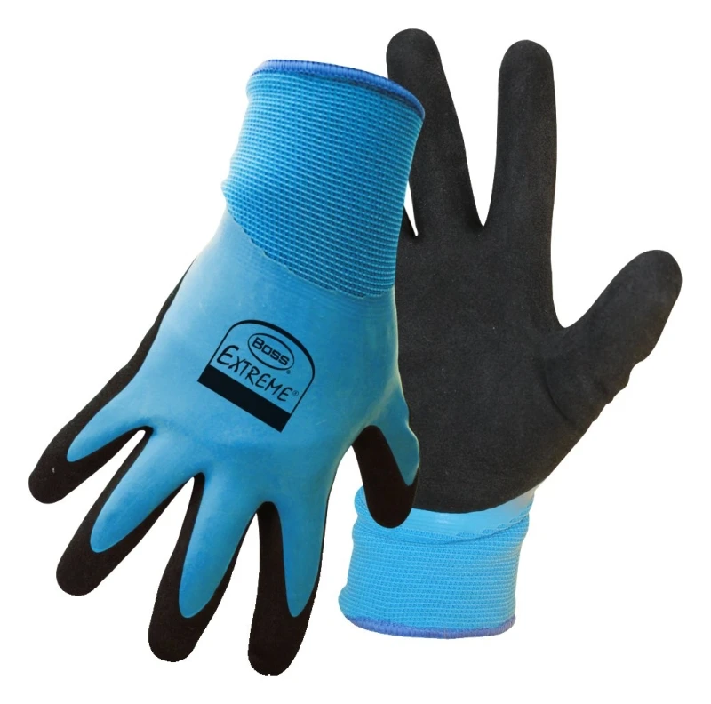 Extreme Double Dipped Latex Gloves Medium - Flexible Knit Wrist
