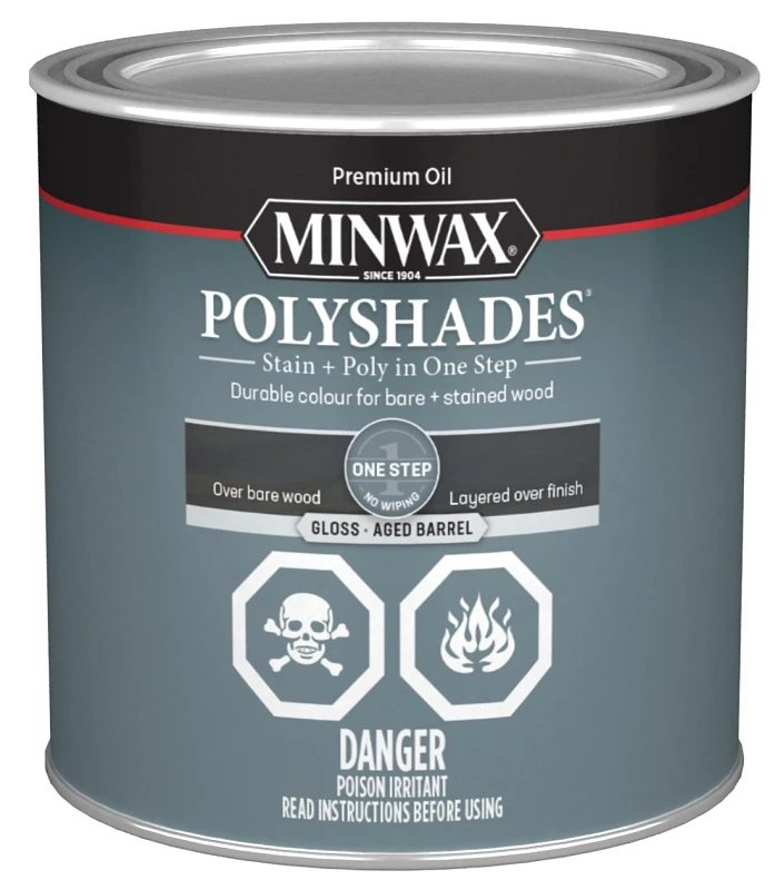 Polyshades Stain And Polyurethane 1/2 Pint - Rich Color And Protection