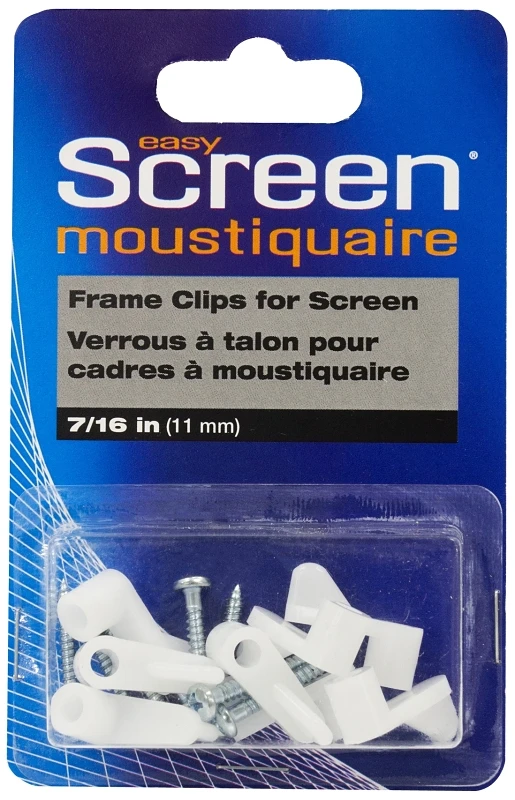 Eazy Screen Frame Clips, 7/16 Inch Diameter, 8 Pieces