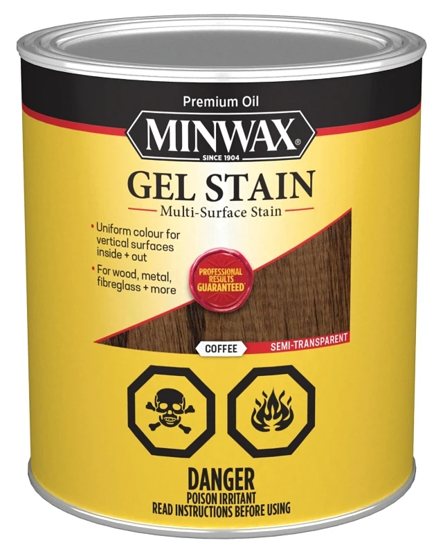 Gel Stain, Coffee Color, 1 Quart For Wood Finishing