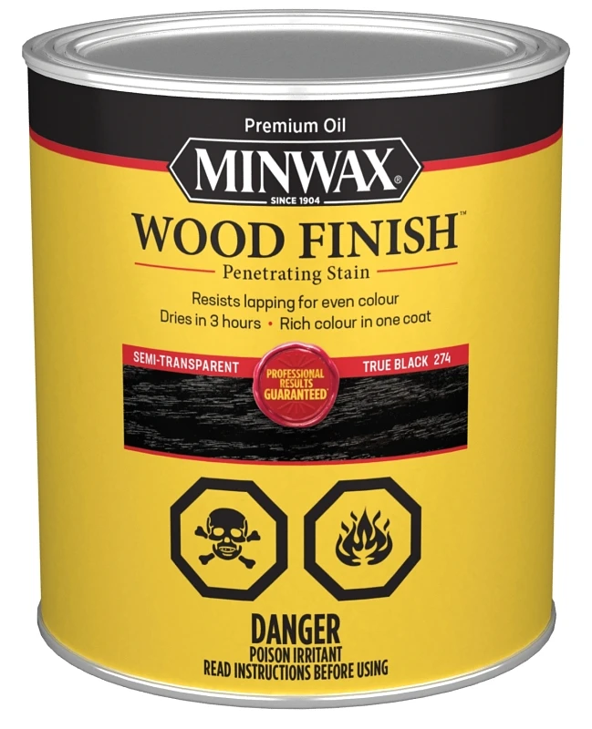Stain Wood True Black 1 Quart - Deep, Rich Color For All Wood Types
