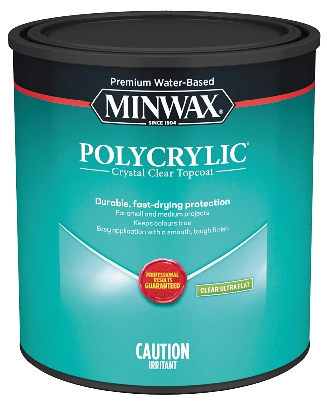 Polycrylic Protective Finish, Clear, Quart - Ideal For Wood Projects