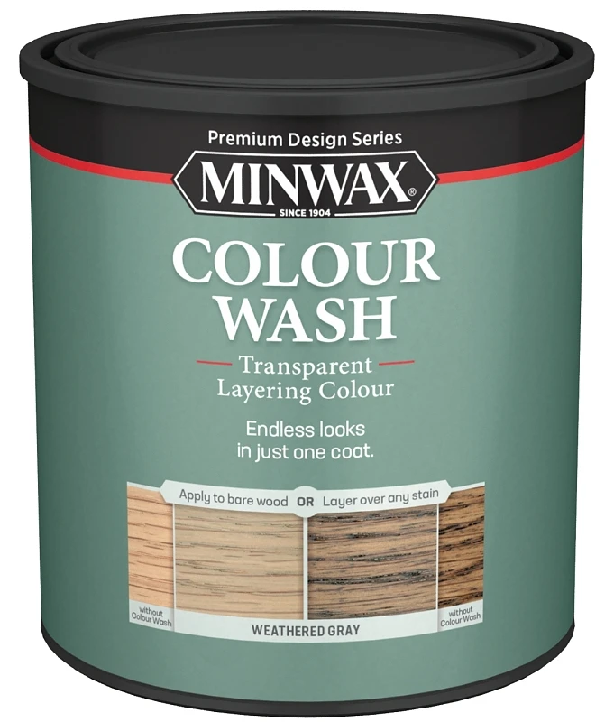 Stain Wood Weathered Gray Wash Quart Cm4001400 For Interior And Exterior Use