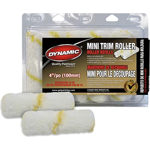 Dynamic HM005309 4 x 0.38 in. Mini Trim Roller Refills - 2 Pack