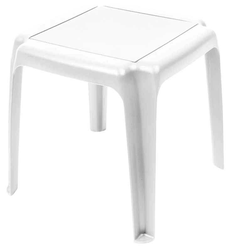 14553-40 White Resin Side Table For Indoor And Outdoor Use