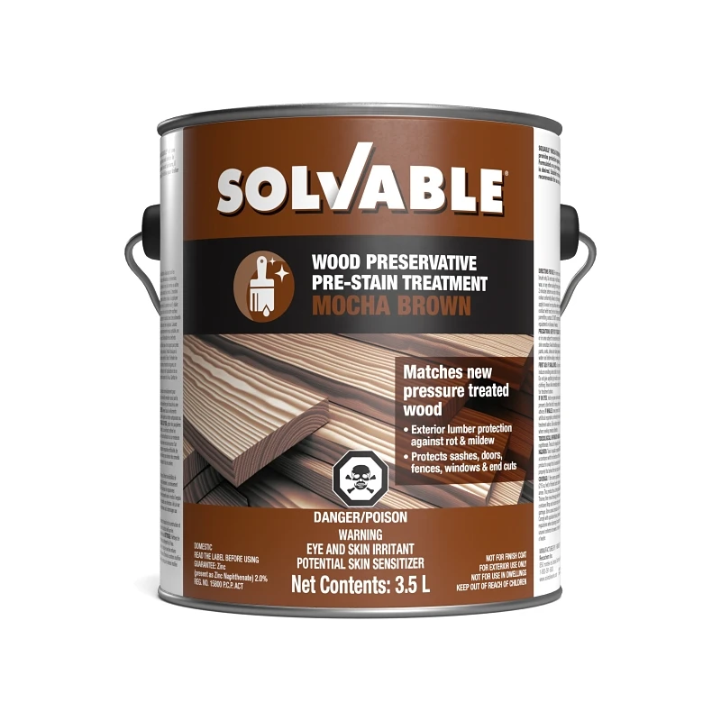 Preservative Wood Stain Mocha Brown 1 Gallon