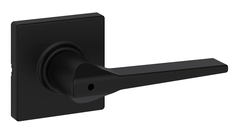 Elements Lever Square Privacy Door Handle In Matte Black - Model 9glc3310-074