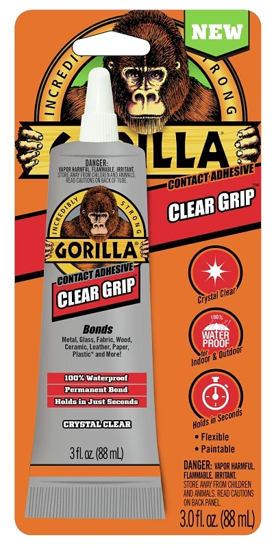 Clear Grip Flexible Clear Adhesive Tube 88 Milliliters For Indoor And Outdoor Use
